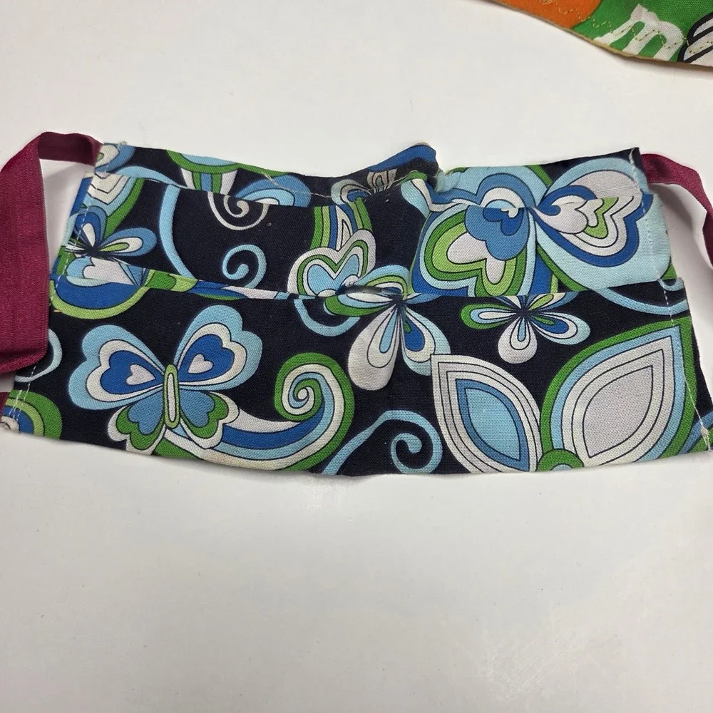 Unbranded Face Mask Lot 3pc M&Ms Floral Bear Snout OS Multi Reusable Cloth
